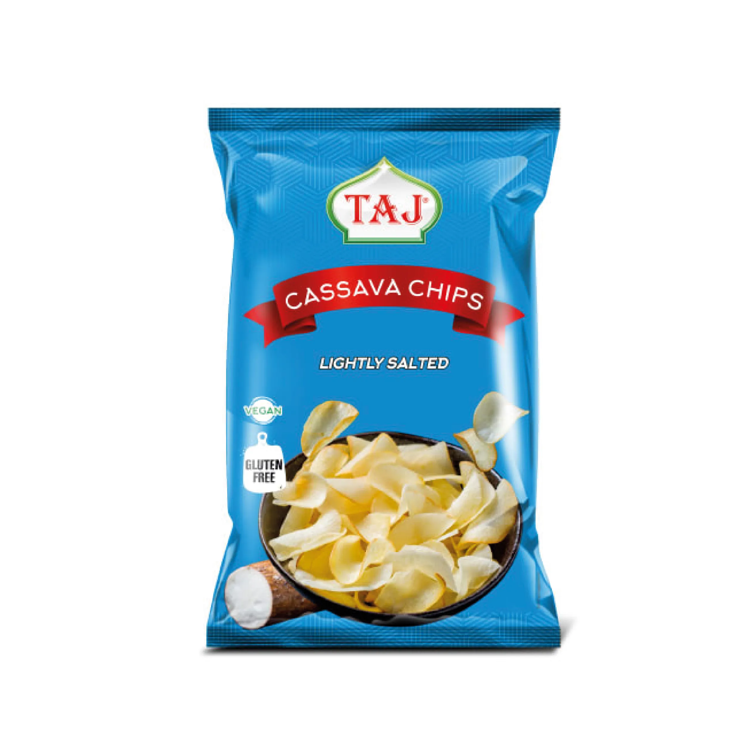 Pkt-108 Taj Lightly Salted Cassava Chips – Premium Crispy Gluten-Free & Vegan Snack - Image 1
