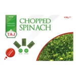Taj Chopped Spinach Portions – 450g | Convenient Frozen Spinach Blocks for Healthy Cooking
