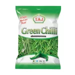 Taj Frozen Green Chilli – 300g | Premium Fresh & Whole Spicy Green Chillies