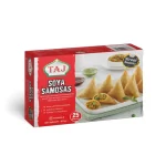 Taj Street Snacks Soya Samosas – 875g | 25 Pieces of Handmade Spiced Soya & Pea Pastries