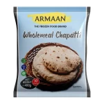 Armaan Wholemeal Chapatti – 400g | 10 Pieces of Authentic Ready-to-Cook Whole Wheat Flatbread