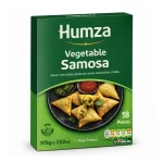 Humza Halal Vegetable Samosa Box — More Irresistible Samosas, More Irresistible Smiles, 18 Pieces (375g / 1.32oz)