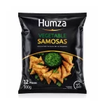 Humza Halal Vegetable Samosas — Premium Black Pack, 12 Pieces (300g)