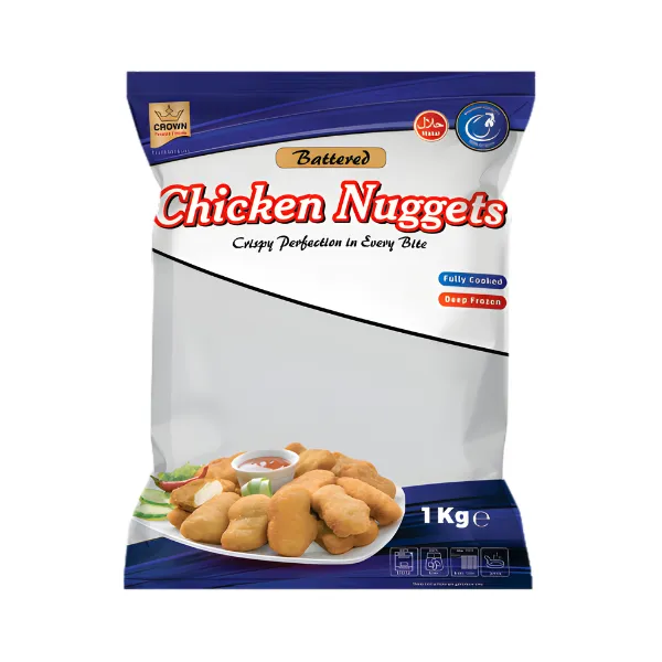 Crown Halal Battered Chicken Nuggets — Crispy Perfection in Every Bite, Fully Cooked & Deep Frozen (1kg)