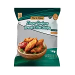 Crown Halal Hot & Spicy Zinger Goujons Breast Fillet Strips — Fully Cooked & Deep Frozen (1kg)