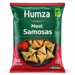 Humza 100% Halal Frozen Meat Samosas — Bumper Pack of 50 Pieces