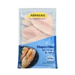 Armaan The Frozen Food Brand Tilapia Fillet – IQF Skinless, Boneless (907g)