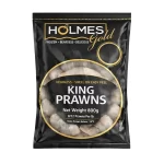 Holmes Gold Frozen King Prawns – Headless, Shell-On Easy Peel (800g / 8-12 Prawns Per lb)