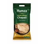 Humza Halal Whole Wheat Chapati — Soft Round Unleavened Traditional Flatbread, Pack of 12 Pieces