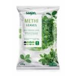 Saajan Fresh Fenugreek Methi Leaves — Washed & Freshly Frozen for Maximum Goodness, Keep Frozen at -18°C (300g)