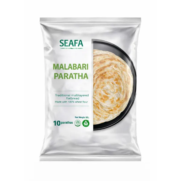 51 Seafa Malabari Paratha — Traditional Multilayered Flatbread Made with 100% Wheat Flour, 10 Parathas (300g) - Image 1