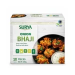 Surya Halal Onion Bhaji — Crispy Onion Fritters Flavoured with Spices, 10 Pieces (200g)