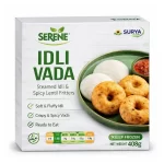 Serene by Surya Halal Idli Vada — Steamed Idli & Spicy Lentil Fritters, Ready to Eat, Keep Frozen (408g)