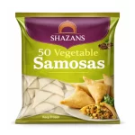 Shazans Frozen Vegetable Samosas — Crispy Pastry Parcels with Spiced Vegetable Filling, Bumper Pack of 50 Pieces