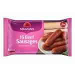 Shazans Frozen 16 Beef Sausages – Seasoned Halal Beef Sausages