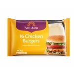 Solara Frozen 16 Chicken Burgers (1008g) – Formed & Seasoned Chicken Patties