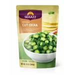 SEAAZZ Premium Frozen Cut Okra (12 oz / 340g) – All-Natural & Ready to Cook