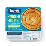 TROPHI Swirled Filo Pie with Spinach & Cheese (450g) – Authentic Crispy Mediterranean Pastry