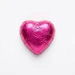 Pink Foil Chocolate Hearts